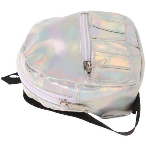 FUNOMOCYA Holografischer Puppenrucksack mit Schimmerndem Metallic Finish Doppelte Schulterriemen für Schule und Perfektes FUNOMOCYA Holografischer Puppenrucksack mit Schimmerndem Metallic Finish Doppelte Schulterriemen für Schule und Perfektes von FUNOMOCYA