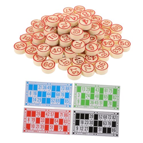 FUNOMOCYA Holz Bingo Spielset mit Zahlenschach und Wiederverwendbaren Bingokarten Robustes Brettspiel für Erwachsene und Familien als Partyspielzeug und Lernspielzeug für Mathematik FUNOMOCYA Holz Bingo Spielset mit Zahlenschach und Wiederverwendbaren Bingokarten Robustes Brettspiel für Erwachsene und Familien als Partyspielzeug und Lernspielzeug für Mathematik von FUNOMOCYA