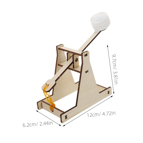 FUNOMOCYA Holz Catapult Bausatz für Stem Lernset Miniatur Trebuchet Mechanik Experiment DIY Modell mit Sicherem Holzmaterial für Kreatives Physikprojekt und Teamspiel von FUNOMOCYA