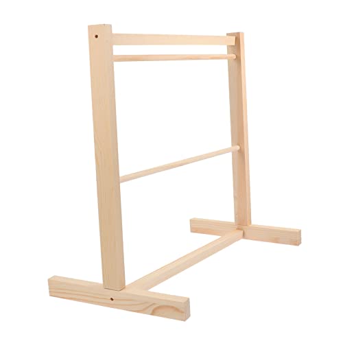 FUNOMOCYA Holz Kleiderständer für Puppen Doppelschichtiges Mini Garderobenregal Aufbewahrungs und Organisationssystem für Puppenkleidung Stabile Verarbeitung für Mädchen Spielzimmer von FUNOMOCYA
