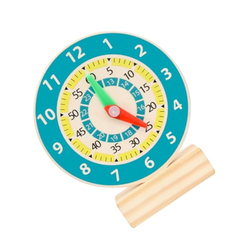 FUNOMOCYA Holz Lernuhr Sicheres Holzmaterial Farbenfrohes Uhr Puzzle für Vorschulkinder Fördert Zeitverständnis und Formenerkennung Pädagogisches für Kleinkinder von FUNOMOCYA