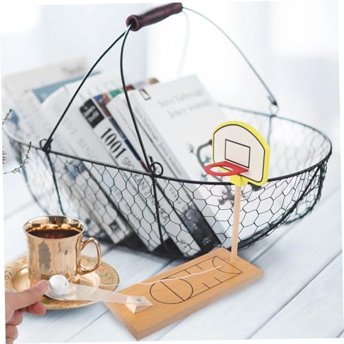 FUNOMOCYA Holz Mini Tisch Basketballspiel Finger Basketball Set für Eltern Junge Mädchen Interaktion Umweltfreundliches Geschicklichkeitsspiel Fördert Hand Auge koordination und Kreativität von FUNOMOCYA