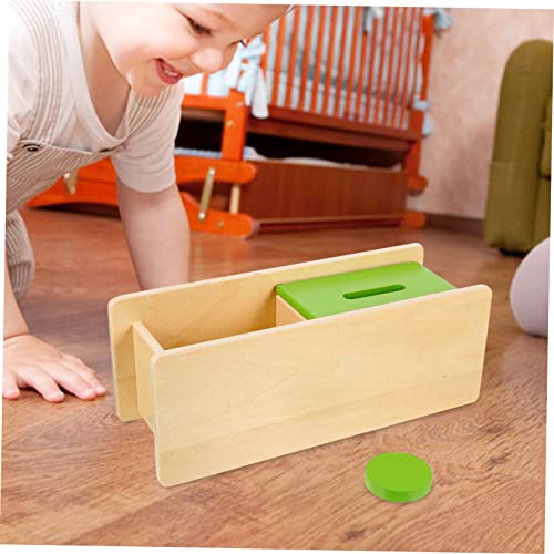 FUNOMOCYA Holz Münzbox für Kleinkinder Pädagogisches Lernspielzeug Feinmotorik Hand Auge Koordination und Logischem Sicher und Langlebig für Vorschulkinder von FUNOMOCYA