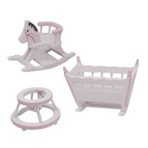FUNOMOCYA Holz Puppenhaus Möbel Set Kinderzimmer Miniatur Krippe Schaukelpferd Lauflernhilfe Teilig Holzspielzeug Deko für Mädchen Puppenhaus Zubehör FUNOMOCYA Holz Puppenhaus Möbel Set Kinderzimmer Miniatur Krippe Schaukelpferd Lauflernhilfe Teilig Holzspielzeug Deko für Mädchen Puppenhaus Zubehör von FUNOMOCYA