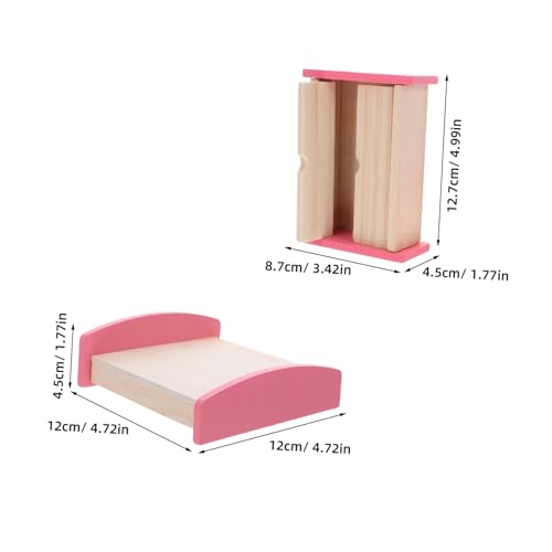 FUNOMOCYA Holz Puppenhaus Möbelset für Miniatur DIY Puppenhaus Zubehör Stabiles Kreatives für Familienzeit und Soziales Rollenspiel von FUNOMOCYA