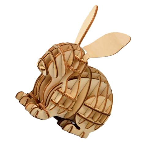 FUNOMOCYA Holz Puzzle Kaninchen Kinderpuzzle Handgefertigt Lernspielzeug Fördert Hand Auge koordination Sicheres Holzspielzeug Geschenk für Jungen und Mädchen von FUNOMOCYA