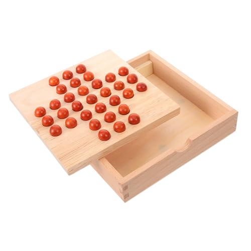 FUNOMOCYA Holz Schachspiel für Spieler Tragbares Miniatur Schachbrett Pädagogisches Lernspielzeug Denk Koordinationsfähigkeiten für Zuhause und Unterwegs von FUNOMOCYA