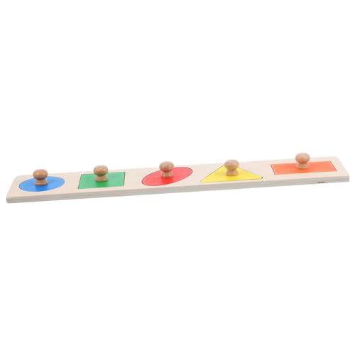 FUNOMOCYA Holz Steckpuzzle für Kleinkinder Montessori Lernspielzeug Geometrische Formen und Farben Fördert Feinmotorik Hand Auge Koordination Frühförderungsspielzeug für Vorschulkinder von FUNOMOCYA