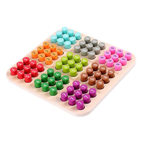 FUNOMOCYA Holz Sudoku Spiel Lernspielzeug Holzbrett Zahlenlogik Puzzle für Freizeit und Konzentrationstraining Robustes Tragbares Denkspiel von FUNOMOCYA