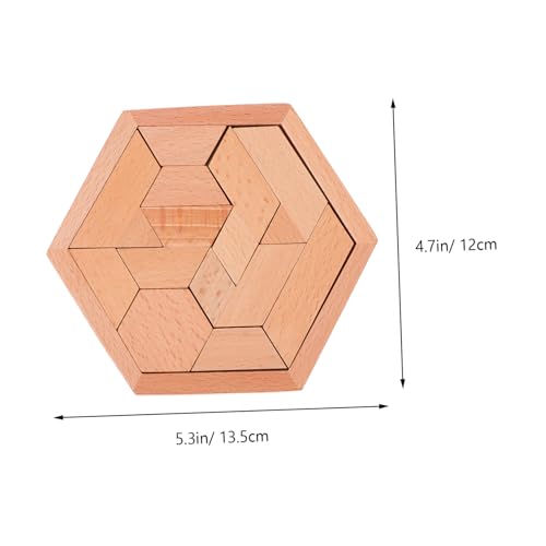 FUNOMOCYA Holz Tangram Puzzle Teilig aus Buchenholz Lernspielzeug Montessori Formenspiel Kreativität Problemlösung und Hand Auge Koordination von FUNOMOCYA