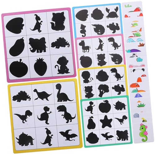 FUNOMOCYA Holz puzzlespielzeug Schatten paarspiel Lernspielzeug für Hand Auge koordination Feinmotorik für Vorschulkinder Ab Jahren von FUNOMOCYA
