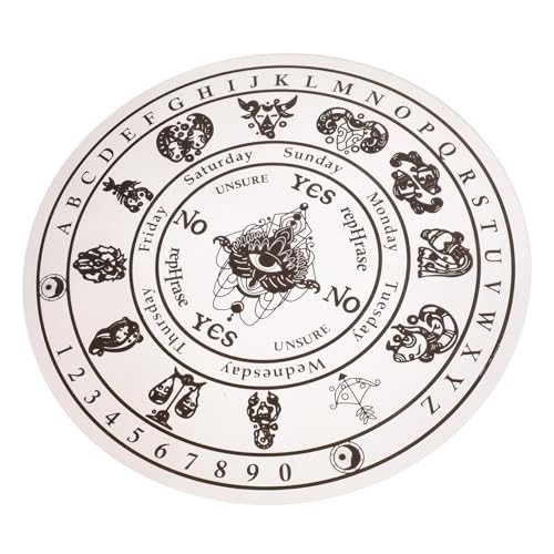 FUNOMOCYA Holz runentafel mit Geschnitztem Muster Dekoratives Divinationsbrett aus Kiefernholz Spirituelles Altar zubehör für Wahrsagerei Meditationsdeko Mystisches Brettspiel für von FUNOMOCYA