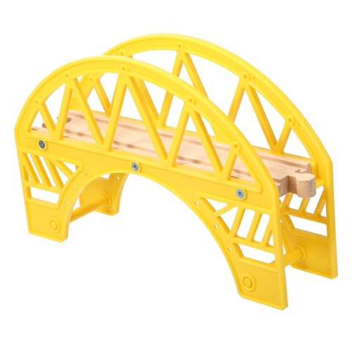 FUNOMOCYA Holzeisenbahn Gelbe Viaduktbrücke Holzspielzeug Zubehör Robuste Bahnbrücke für Realistische Lokomotivszene Kompatibel mit Holzschienensystemen FUNOMOCYA Holzeisenbahn Gelbe Viaduktbrücke Holzspielzeug Zubehör Robuste Bahnbrücke für Realistische Lokomotivszene Kompatibel mit Holzschienensystemen von FUNOMOCYA