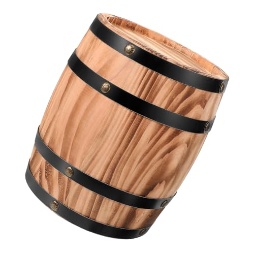 FUNOMOCYA Holzfass Dekoration Vintage Stil Weinfass Handwerk Ornament Für Bar Garten Deko Möbelstück von FUNOMOCYA