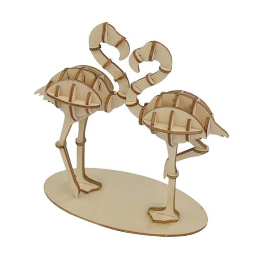 FUNOMOCYA Holzpuzzle Flamingo Holzspielzeug Handgefertigt Kreatives DIY Lernspielzeug Hand Auge Koordination Geschenkidee von FUNOMOCYA