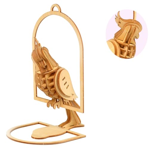 FUNOMOCYA Holzpuzzle Papagei DIY Holzbausatz Kreatives Lernspielzeug Sicher Glatt Poliert Perfektes Geburtstag Festival von FUNOMOCYA