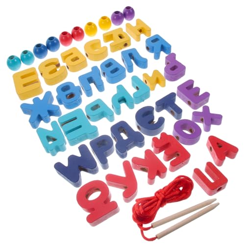 FUNOMOCYA Holzpuzzle Russisches Alphabet Lernspielzeug für Kleinkinder Jahre Feinmotorik Motorikspielzeug Holzbausteine Hand Auge koordination und Logisches Denken von FUNOMOCYA