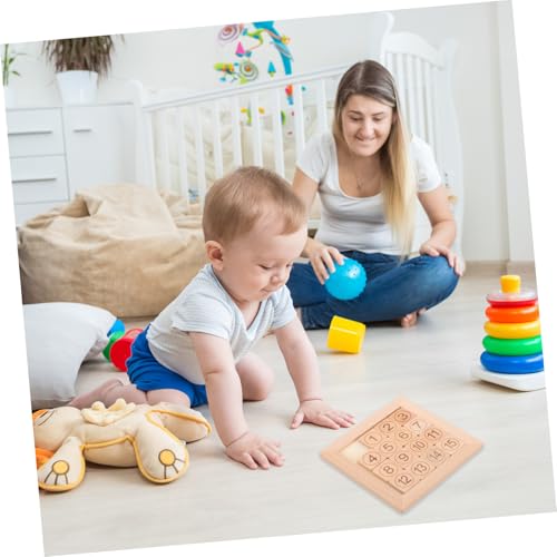 FUNOMOCYA Holzpuzzle Zahlen Schiebespielzeug aus Holz Lernspielzeug für Ab Jahren Fördert Denken Vorstellungskraft Motorik und Geduldsspiele für Kindergarten und Vorschule von FUNOMOCYA