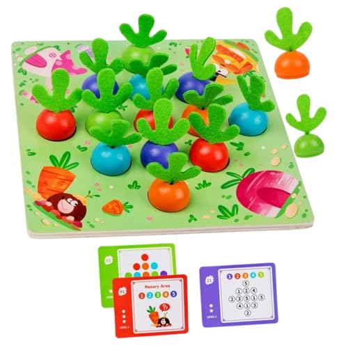 FUNOMOCYA Holzspielzeug Zahlen Memoryspiel Lernspielzeug für Kleinkinder Jahre mit Verstand und Feinmotorik Tragbares Pädagogisches Denkspiel für Jungen und Mädchen von FUNOMOCYA