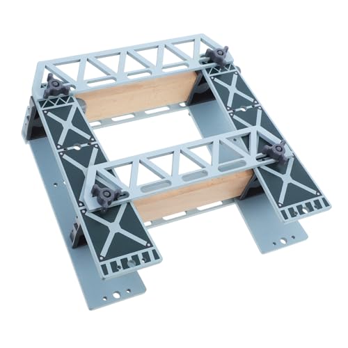 FUNOMOCYA Holzspielzeug Zugbrücke Abnehmbar Holz Brückenmodell für Kompatibel mit Holzeisenbahn Zubehör Kreatives Lernspielzeug für Jungen Mädchen Ab Jahren von FUNOMOCYA
