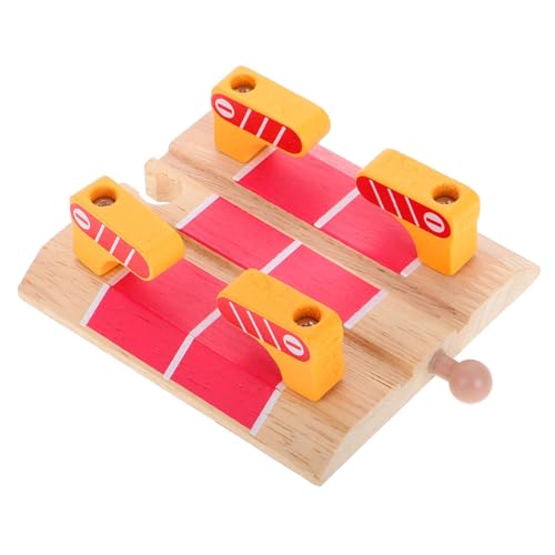 FUNOMOCYA Holzspielzeug Zugstation Zubehör mit Roter Absperrung Flexibles Bahnsteig für Fördert Koordination und Logisches Kompatibel mit Holzbahnstrecken FUNOMOCYA Holzspielzeug Zugstation Zubehör mit Roter Absperrung Flexibles Bahnsteig für Fördert Koordination und Logisches Kompatibel mit Holzbahnstrecken von FUNOMOCYA