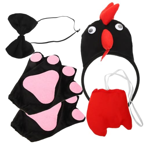 FUNOMOCYA Hühner Haarreif Set Ostern Küken Kostüm Tierkopfband Cosplay Party Zubehör für Mädchen Leichte Hautfreundliche Materialien Bequem und Niedlich von FUNOMOCYA