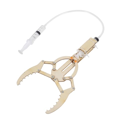 FUNOMOCYA Hydraulischer Roboterarm Bausatz Holzmodell DIY Mechanischer Greifarm Stem Lernspielzeug für Fördert Kreativität und Technikverständnis Jungen Mädchen von FUNOMOCYA