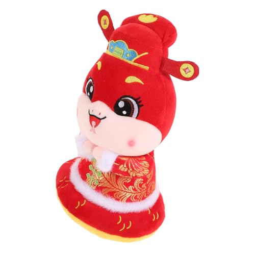 FUNOMOCYA Jahr der Schlange Plüschspielzeug Kuscheltier Weiches Einzigartiges Stofftier Maskottchen für Sammler von FUNOMOCYA