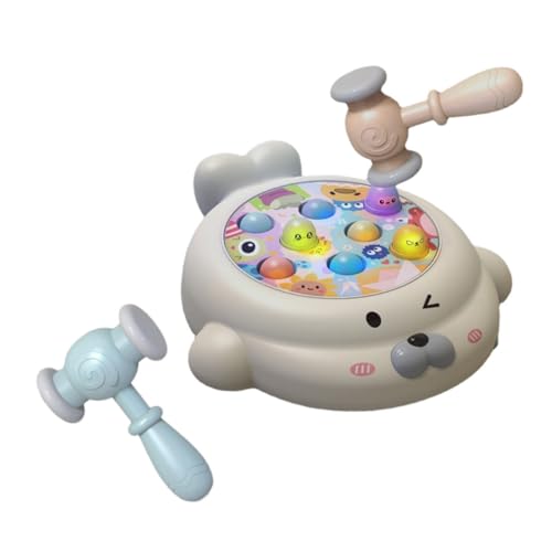 FUNOMOCYA Jahre Maulwurfspiel Hammer mit Hämmern Fördert Hand Auge koordination und Konzentration Batteriebetriebenes Lernspielzeug für Kleinkinder Robuster Kunststoff von FUNOMOCYA