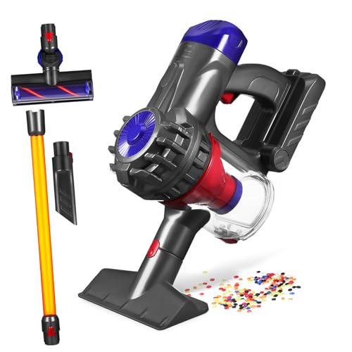 FUNOMOCYA Junge Mädchen Staubsauger Funktionierendes Reinigungsspielzeug für Pädagogisches Verantwortungsbewusstsein Farbenfrohes Design Abnehmbar für Einfache von FUNOMOCYA