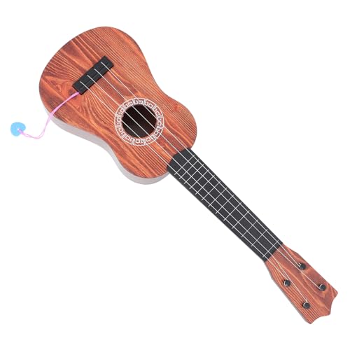 FUNOMOCYA Kindergitarre Ukulele aus Umweltfreundlichem Holzmaserierte Anfänger Gitarre mit Vier Leichtes Saiteninstrument für Musikalischen Lernen von FUNOMOCYA