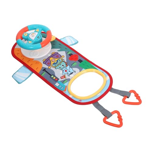 FUNOMOCYA Kinderlenkradspielzeug aus Robustem Material Interaktives Leichtes Lenkradspielzeug für Rücksitz Simuliertes Fahrerlebnis mit Lernfunktion Fördert Motorik und Kognitive Entwicklung von FUNOMOCYA