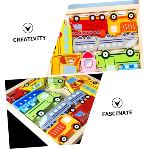FUNOMOCYA Kinderpuzzle Verkehrsmittel Lernspielzeug aus Robustem Material Fördert Feinmotorik und Kognitive Entwicklung für Kleinkinder Sicheres Haushaltszubehör für Junge Mädchen und von FUNOMOCYA
