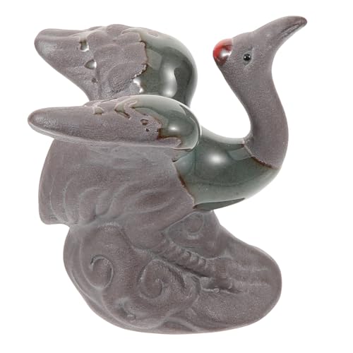 FUNOMOCYA Kranichfigur Statue für Bonsai und Aquarien Dekoration Lebensechte Ornamente für Garten Büro und Zuhause Mikro Landschaften von FUNOMOCYA