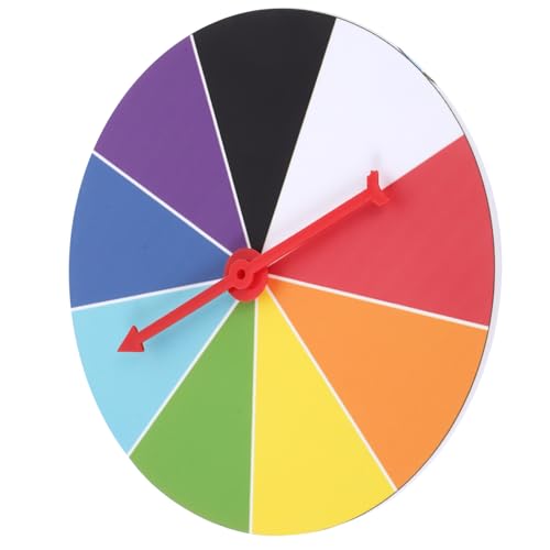 FUNOMOCYA Kreatives Preisrad mit beschreibbarer Trockenlösch Oberfläche Kleiner drehbarer Drehteller für Party Karneval und Büro Leicht tragbar und individuell gestaltbar von FUNOMOCYA