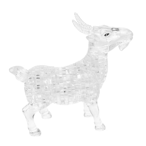 FUNOMOCYA Kristall Puzzle Ziege Weiß Selbstmontage Kristallglas Tierfigur Desktop Ornament Dekoratives für Zuhause und Büro FUNOMOCYA Kristall Puzzle Ziege Weiß Selbstmontage Kristallglas Tierfigur Desktop Ornament Dekoratives für Zuhause und Büro von FUNOMOCYA