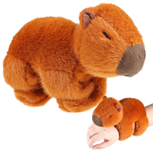 FUNOMOCYA Kuscheltier Capybara Slap Bracelet Weiches Stofftier mit Niedlichem Design für Partys und Alltag Tragefreundlich und Kuschelig Perfektes für von FUNOMOCYA