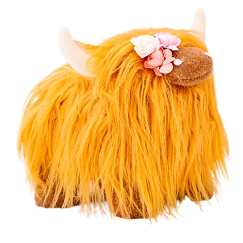 FUNOMOCYA Kuscheltier Kuh Plüschige Hochlandkuh Puppe Cartoon Design für Dekoration für Kinderzimmer Weiches und Waschbares für Mädchen FUNOMOCYA Kuscheltier Kuh Plüschige Hochlandkuh Puppe Cartoon Design für Dekoration für Kinderzimmer Weiches und Waschbares für Mädchen von FUNOMOCYA