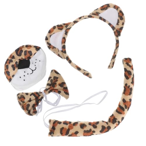 FUNOMOCYA Leopard Kostüm Set mit Weichem Stirnband Verstellbarem Leopardenohren und Nasenprop für Halloween Fasching und Mottoparty Bequemes Tierkostüm Zubehör für Mädchen FUNOMOCYA Leopard Kostüm Set mit Weichem Stirnband Verstellbarem Leopardenohren und Nasenprop für Halloween Fasching und Mottoparty Bequemes Tierkostüm Zubehör für Mädchen von FUNOMOCYA