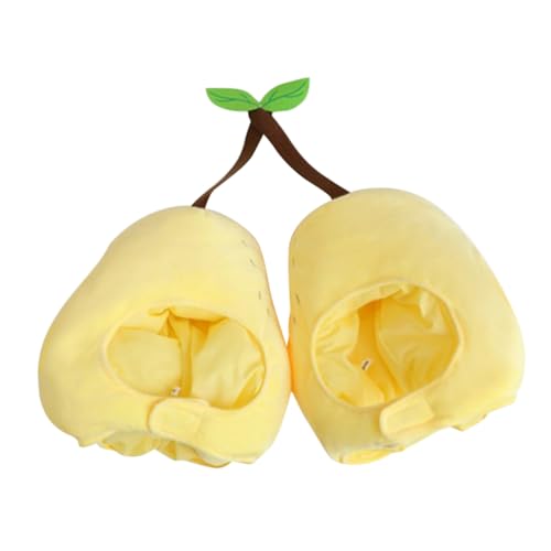 FUNOMOCYA Lustige Doppelte Plüsch-birnenhaube für Halloween Cosplay Kopfbedeckung Leichtes Wiederverwendbares Obst-kostüm-accessoire für Geburtstag Karneval Fotorequisiten und FUNOMOCYA Lustige Doppelte Plüsch-birnenhaube für Halloween Cosplay Kopfbedeckung Leichtes Wiederverwendbares Obst-kostüm-accessoire für Geburtstag Karneval Fotorequisiten und von FUNOMOCYA
