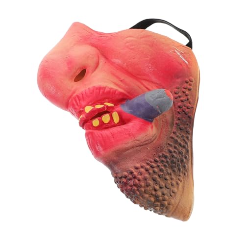FUNOMOCYA Lustige Halbgesichts Halloween aus Atmungsaktivem mit Schnurrbart Spielerisches Kostümzubehör für Erwachsene für Halloween und Weihnachtsfeiern FUNOMOCYA Lustige Halbgesichts Halloween aus Atmungsaktivem mit Schnurrbart Spielerisches Kostümzubehör für Erwachsene für Halloween und Weihnachtsfeiern von FUNOMOCYA