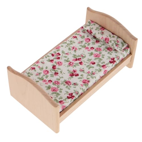 FUNOMOCYA Maßstab DIY Möbel Niedliches Miniaturbett für Puppenhaus Schlafzimmer Dekoratives Puppenmöbel Zubehör für Puppenhaus Kinderzimmer FUNOMOCYA Maßstab DIY Möbel Niedliches Miniaturbett für Puppenhaus Schlafzimmer Dekoratives Puppenmöbel Zubehör für Puppenhaus Kinderzimmer von FUNOMOCYA