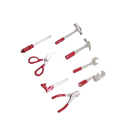 FUNOMOCYA Maßstab Handgefertigte Miniatur Reparaturwerkzeuge Leichtes Detailgetreues Modellzubehör für Mini Haus Dekoration und Box von FUNOMOCYA