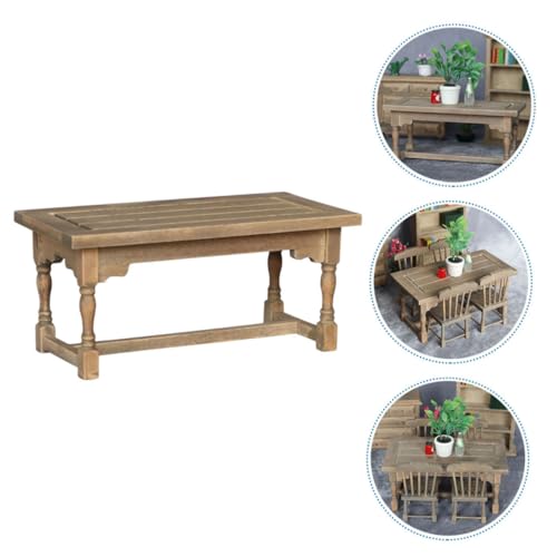 FUNOMOCYA Maßstab Holz Esstisch Dekoration Langlebiger Miniatur Esstisch aus Holz Detailreich Gefertigte Miniaturmöbel für Puppenhaus Zubehör Kreatives für Bastelfans FUNOMOCYA Maßstab Holz Esstisch Dekoration Langlebiger Miniatur Esstisch aus Holz Detailreich Gefertigte Miniaturmöbel für Puppenhaus Zubehör Kreatives für Bastelfans von FUNOMOCYA