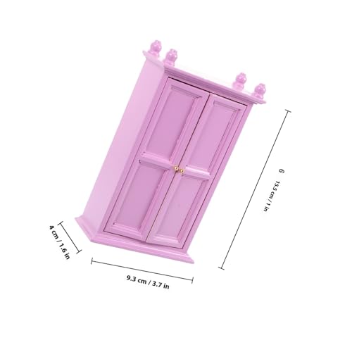 FUNOMOCYA Maßstab Puppenhaus Möbel Zubehör Schlafzimmer Dekoration DIY Farbige Standvitrine für Puppenhaus Mädchen von FUNOMOCYA