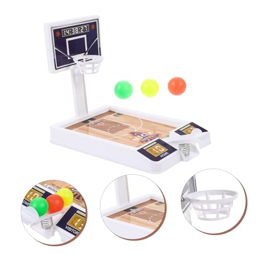 FUNOMOCYA Mini Basketballspielzeug für Desktop Basketballkorb aus Langlebigem Kunststoff Installieren Fördert Feinmotorik und Hand Auge koordination Geeignet für Drinnen und Zufällige Farbe von FUNOMOCYA
