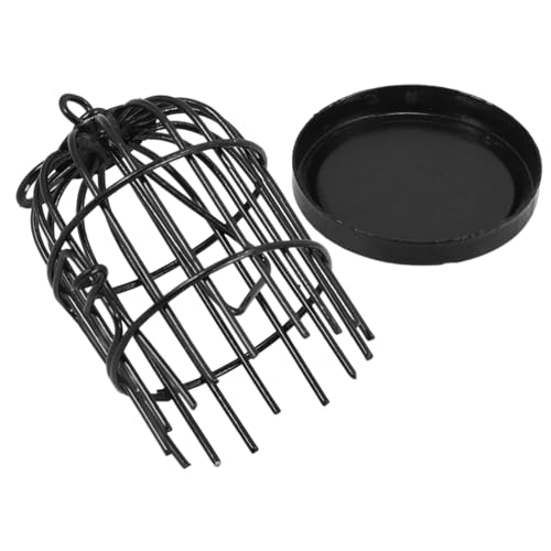 FUNOMOCYA Mini Birdcage Modell aus Schwarzem Kreatives Mini Dekorationsornament für Puppenhaus Mikro Landschaft Leicht Stilvoll Schlafzimmer für Puppenhausliebhaber von FUNOMOCYA