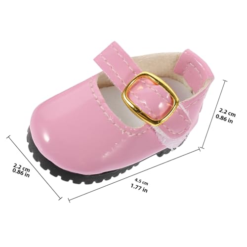 FUNOMOCYA Mini Bjd Puppenschuhe für Gelenkpuppe Mädchen Leder Puppenschuhe Dekorative Puppenkleidung Süße Mini zum Ankleiden von FUNOMOCYA