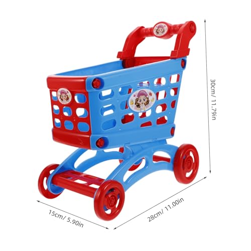 FUNOMOCYA Mini Einkaufswagen Realistisch Gestalteter Kaufladen Wagen aus Sicherem Kunststoff für Kleinkinder Jahre Interaktives Rollenspiel mit Leicht zu Schiebendem Griff und für Obst und von FUNOMOCYA