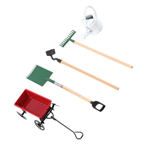 FUNOMOCYA Mini Farm Tools und Garten Deko Detailgetreue Miniatur Eisenwerkzeuge für Puppenhaus Garten Szenen Leicht und Dekorativ von FUNOMOCYA